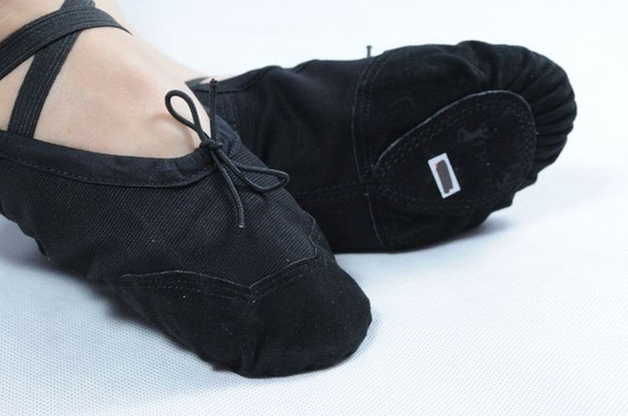 Baletki z dzieloną podeszwą czarny